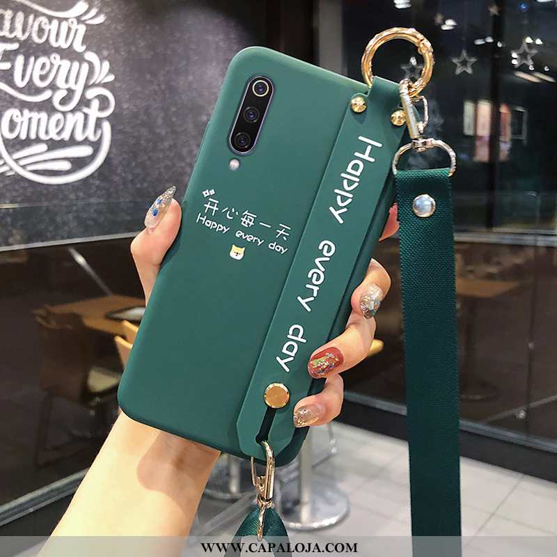 Capa Xiaomi Mi 9 Silicone Protetoras Pequena Strapback Verde, Capas Xiaomi Mi 9 Fosco Baratas