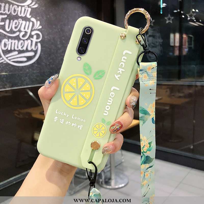 Capa Xiaomi Mi 9 Silicone Protetoras Pequena Strapback Verde, Capas Xiaomi Mi 9 Fosco Baratas