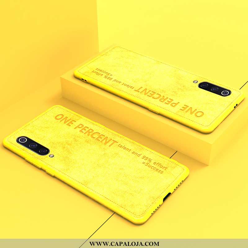 Capa Xiaomi Mi 9 Slim Cases Capas Nova Amarelo, Xiaomi Mi 9 Couro Baratos