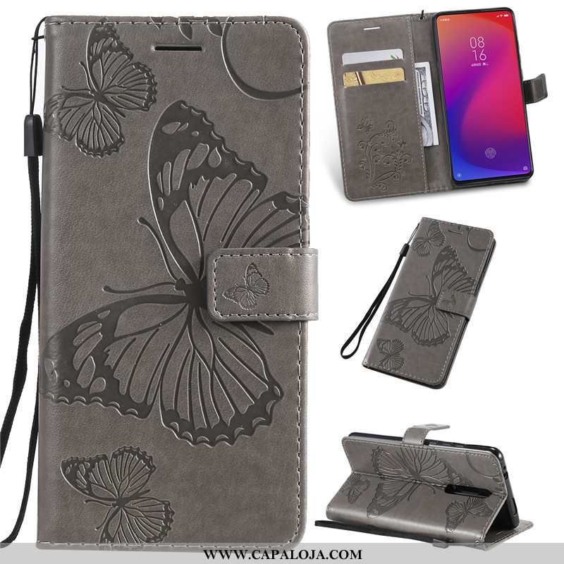 Capa Xiaomi Mi 9t Couro Capas Completa Pequena Roxo, Xiaomi Mi 9t Protetoras Baratas