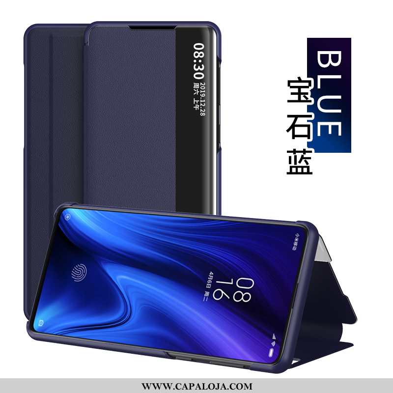 Capa Xiaomi Mi 9t Couro Negócio Cover Completa Preto, Capas Xiaomi Mi 9t Protetoras Promoção