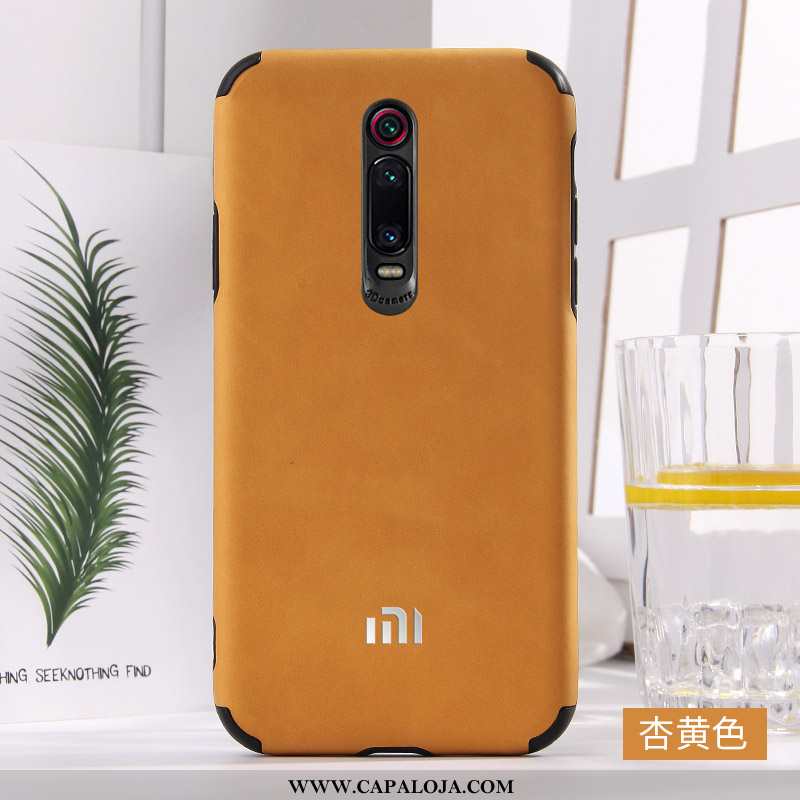 Capa Xiaomi Mi 9t Couro Simples Capas Casal Azul, Xiaomi Mi 9t Soft Barato