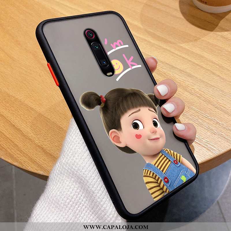 Capa Xiaomi Mi 9t Desenho Animado Tendencia Fosco Telemóvel Preto, Capas Xiaomi Mi 9t Slim Barato