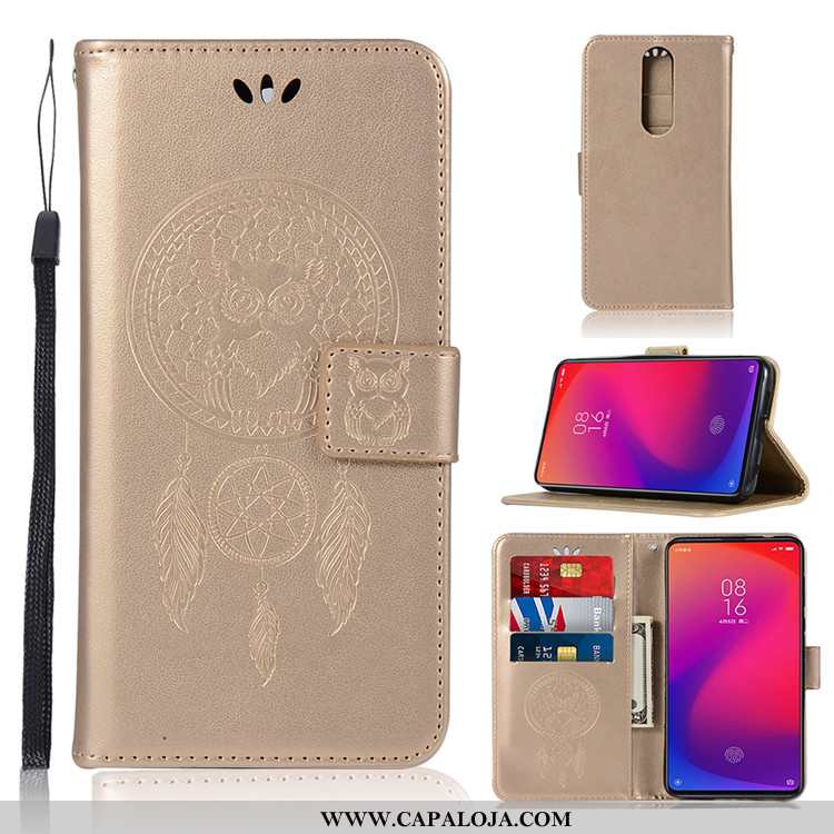 Capa Xiaomi Mi 9t Pro Couro Cover Telemóvel Antiqueda Verde, Capas Xiaomi Mi 9t Pro Soft Baratas