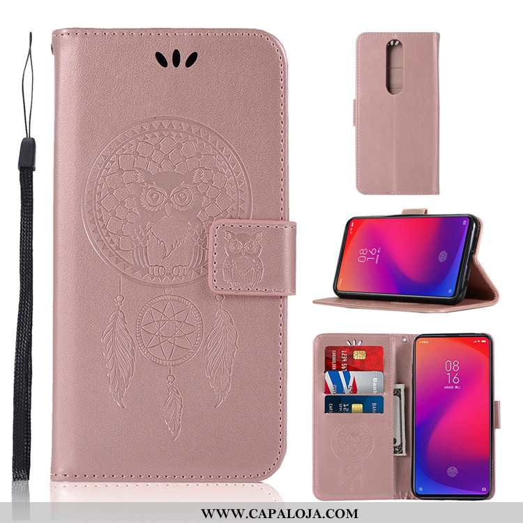 Capa Xiaomi Mi 9t Pro Couro Cover Telemóvel Antiqueda Verde, Capas Xiaomi Mi 9t Pro Soft Baratas