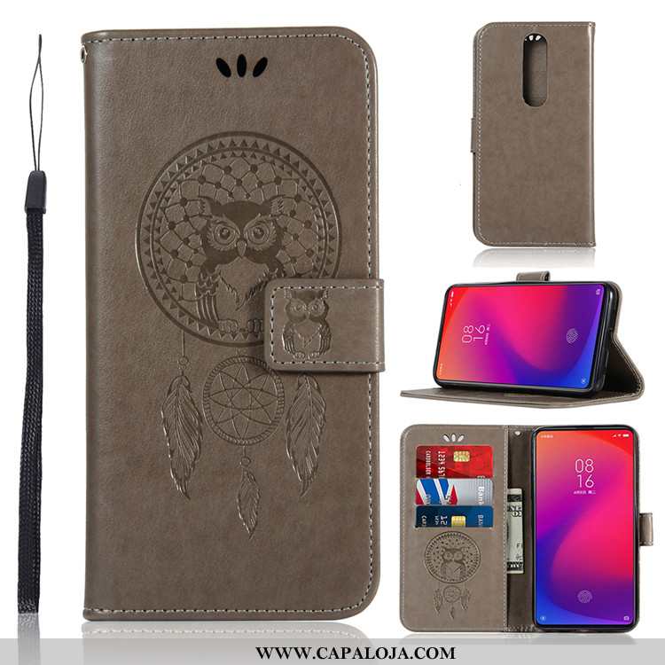 Capa Xiaomi Mi 9t Pro Couro Cover Telemóvel Antiqueda Verde, Capas Xiaomi Mi 9t Pro Soft Baratas