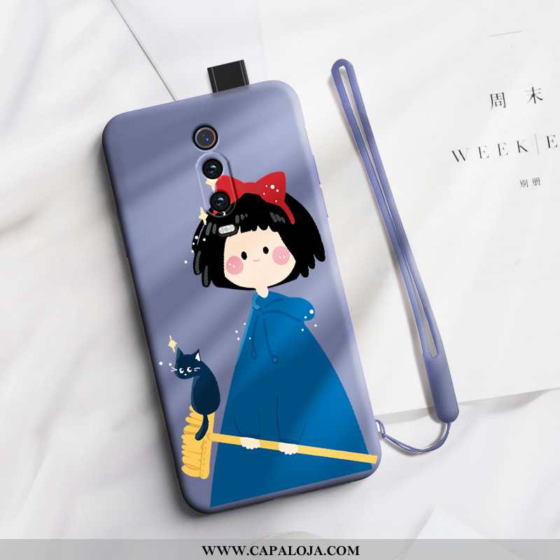 Capa Xiaomi Mi 9t Pro Silicone Desenho Animado Pequena Antiqueda Azul, Capas Xiaomi Mi 9t Pro Person