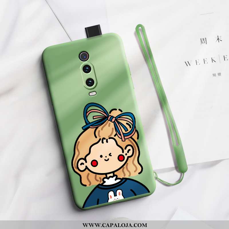 Capa Xiaomi Mi 9t Pro Silicone Desenho Animado Pequena Antiqueda Azul, Capas Xiaomi Mi 9t Pro Person