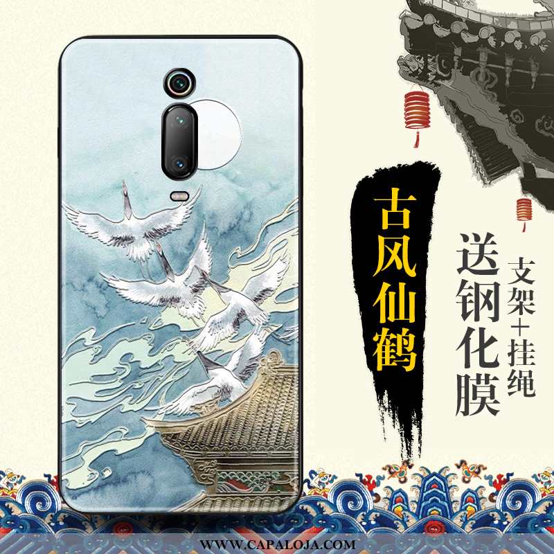 Capa Xiaomi Mi 9t Protetoras Vermelha Telemóvel Capas Azul, Xiaomi Mi 9t Tendencia Barato