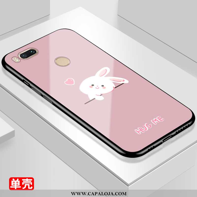 Capa Xiaomi Mi A1 Desenho Animado Vermelha Coelho Cases Branco, Capas Xiaomi Mi A1 Protetoras Online