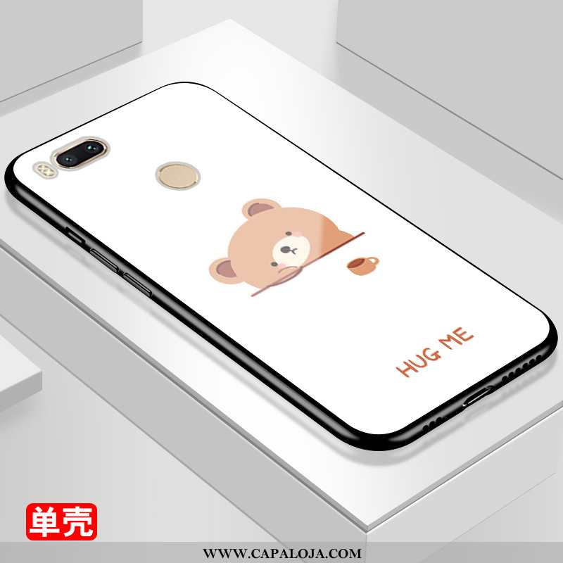 Capa Xiaomi Mi A1 Desenho Animado Vermelha Coelho Cases Branco, Capas Xiaomi Mi A1 Protetoras Online