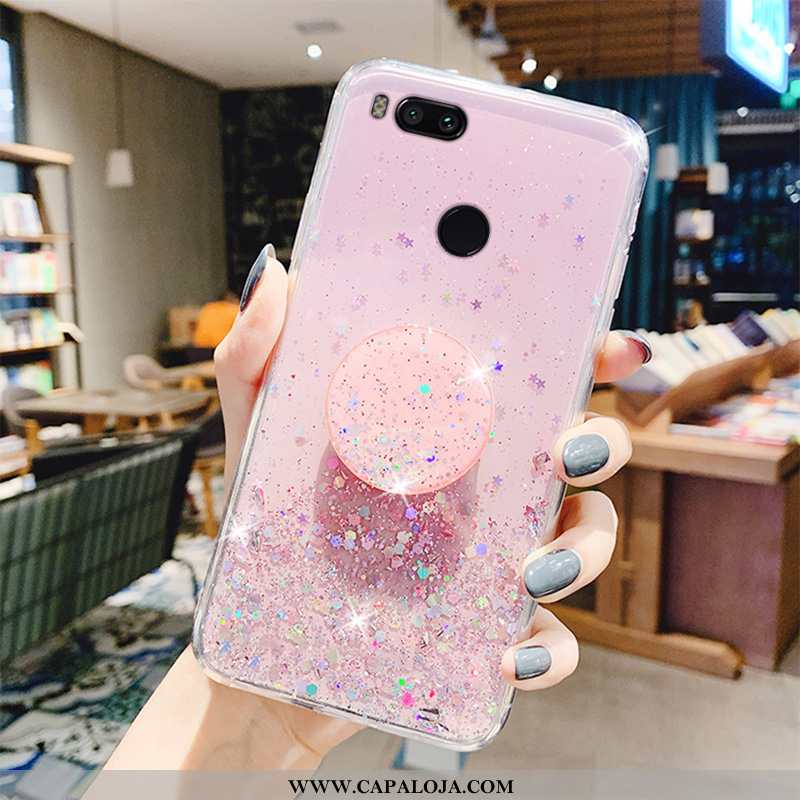 Capa Xiaomi Mi A1 Soft Silicone Cola Antiqueda Rosa, Capas Xiaomi Mi A1 Protetoras Baratas