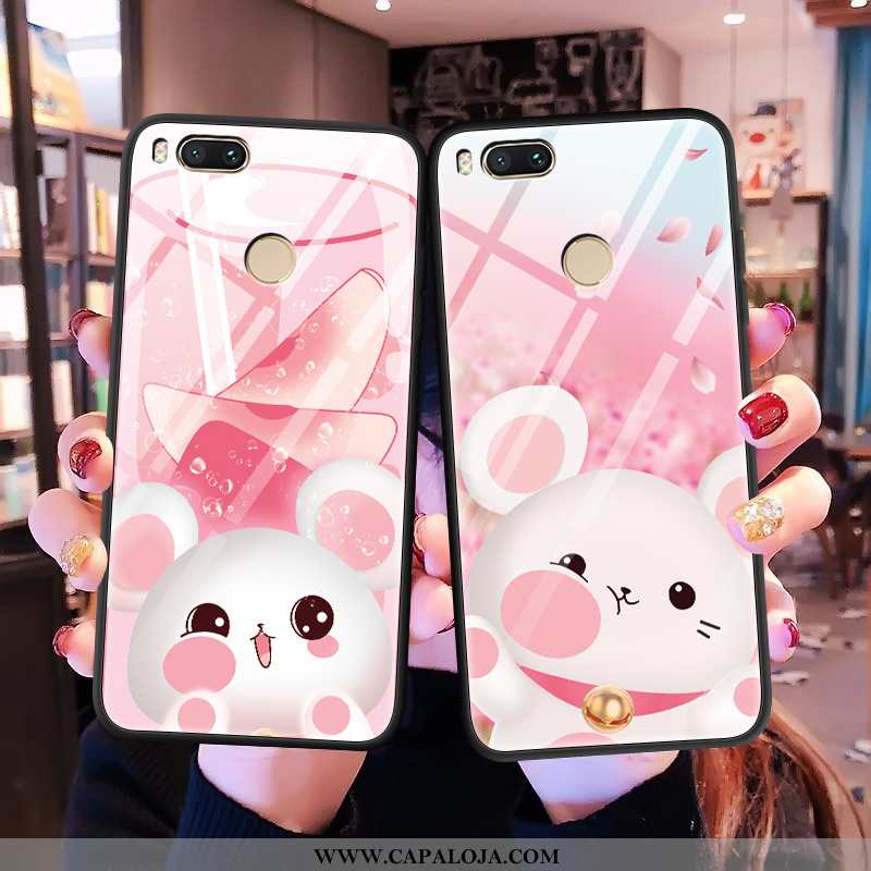 Capa Xiaomi Mi A1 Vidro Protetoras Tendencia Bonitos Rosa, Capas Xiaomi Mi A1 Desenho Animado Compra