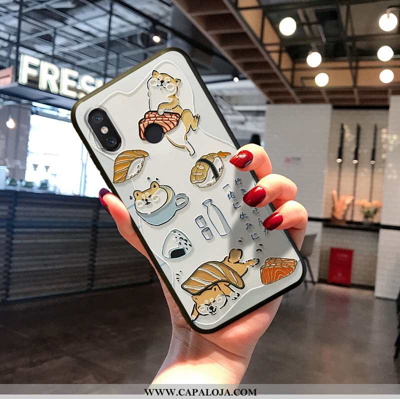 Capa Xiaomi Mi A2 Desenho Animado Telinha Fosco Branco, Capas Xiaomi Mi A2 Fofas Promoção