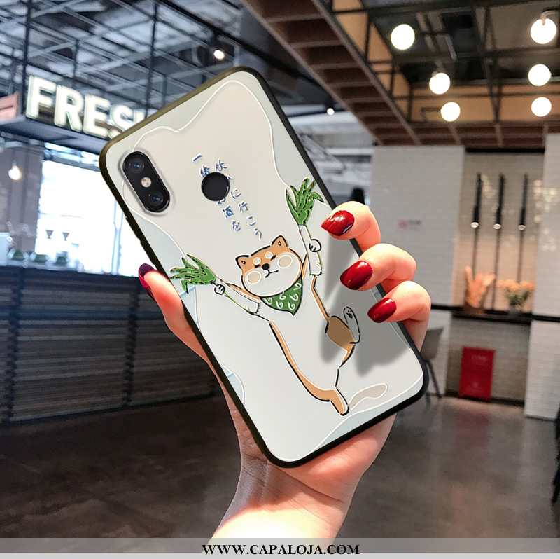 Capa Xiaomi Mi A2 Desenho Animado Telinha Fosco Branco, Capas Xiaomi Mi A2 Fofas Promoção