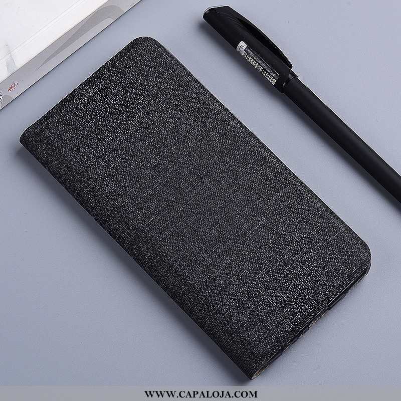 Capa Xiaomi Mi A2 Linho Protetoras Capas Completa Cinza, Xiaomi Mi A2 Couro Promoção