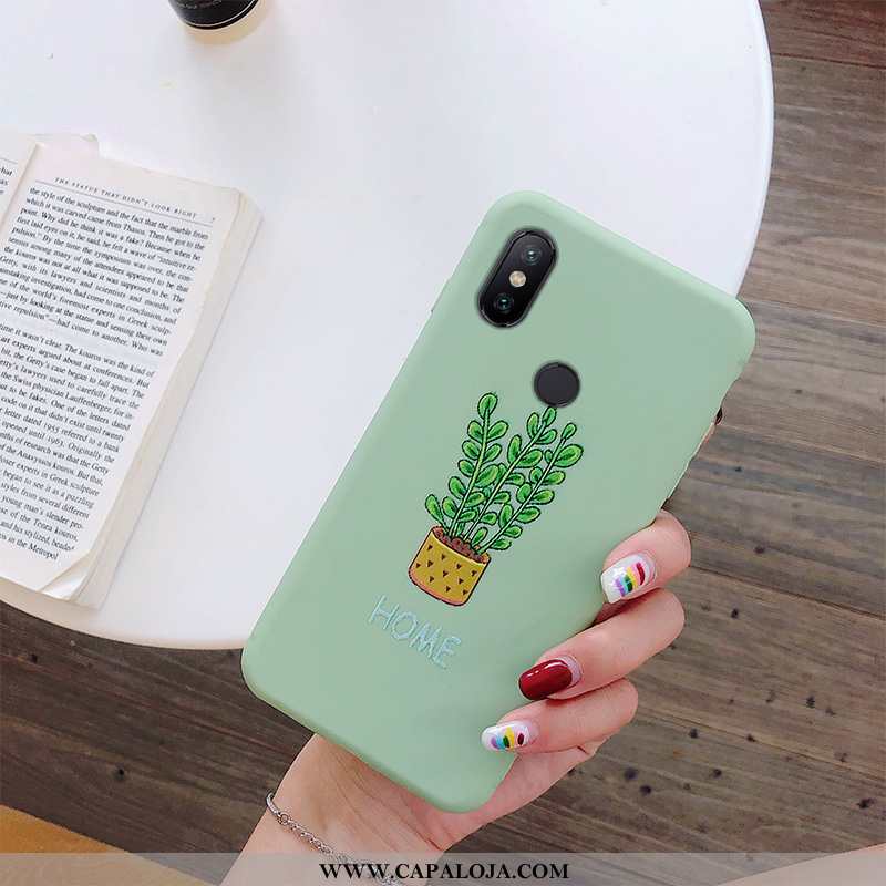 Capa Xiaomi Mi A2 Lite Criativas Completa Antiqueda Telemóvel Verde, Capas Xiaomi Mi A2 Lite Soft Co