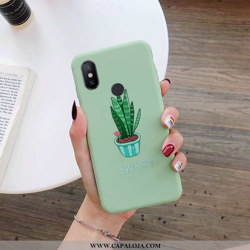 Capa Xiaomi Mi A2 Lite Criativas Completa Antiqueda Telemóvel Verde, Capas Xiaomi Mi A2 Lite Soft Co