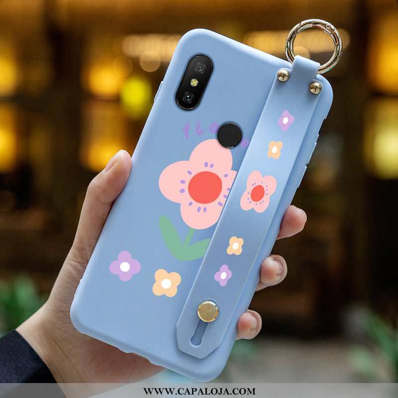 Capa Xiaomi Mi A2 Lite Personalizada Floridas Fofas Tendencia Azul, Capas Xiaomi Mi A2 Lite Criativa