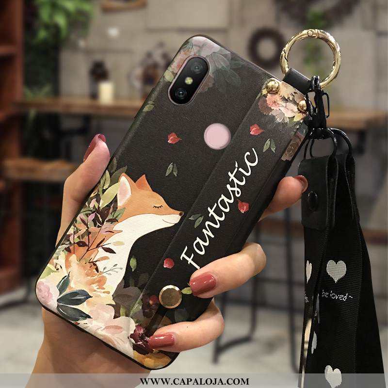 Capa Xiaomi Mi A2 Lite Protetoras Telemóvel Cases Florais Amarelo, Capas Xiaomi Mi A2 Lite Cordao Pr