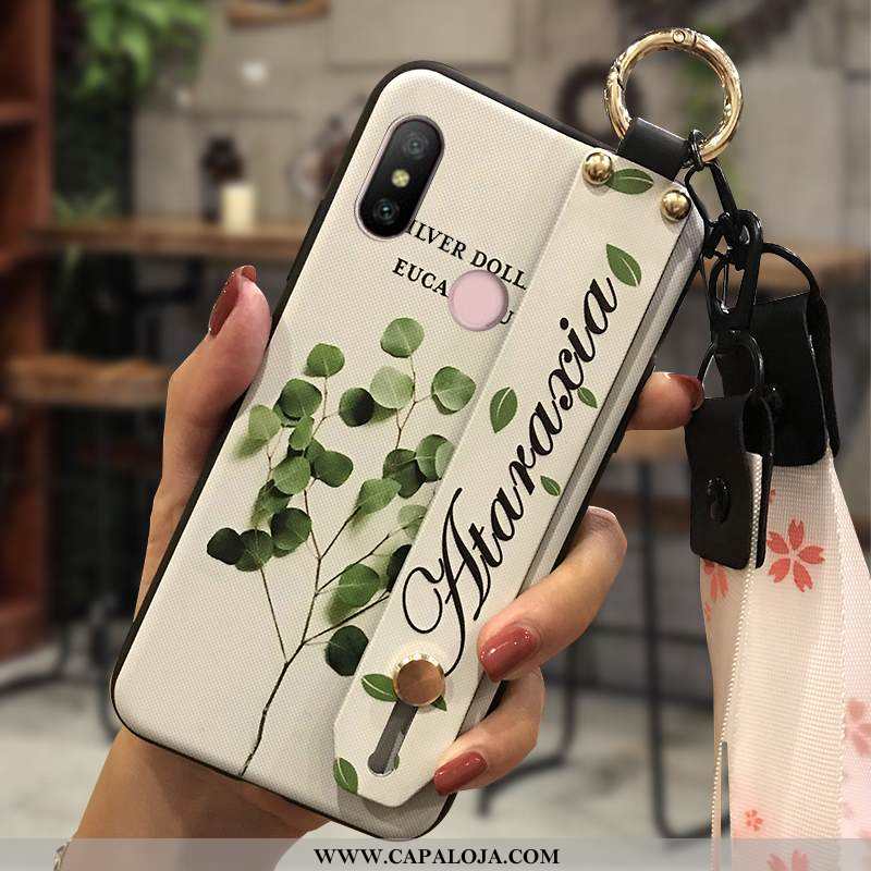 Capa Xiaomi Mi A2 Lite Protetoras Telemóvel Cases Florais Amarelo, Capas Xiaomi Mi A2 Lite Cordao Pr