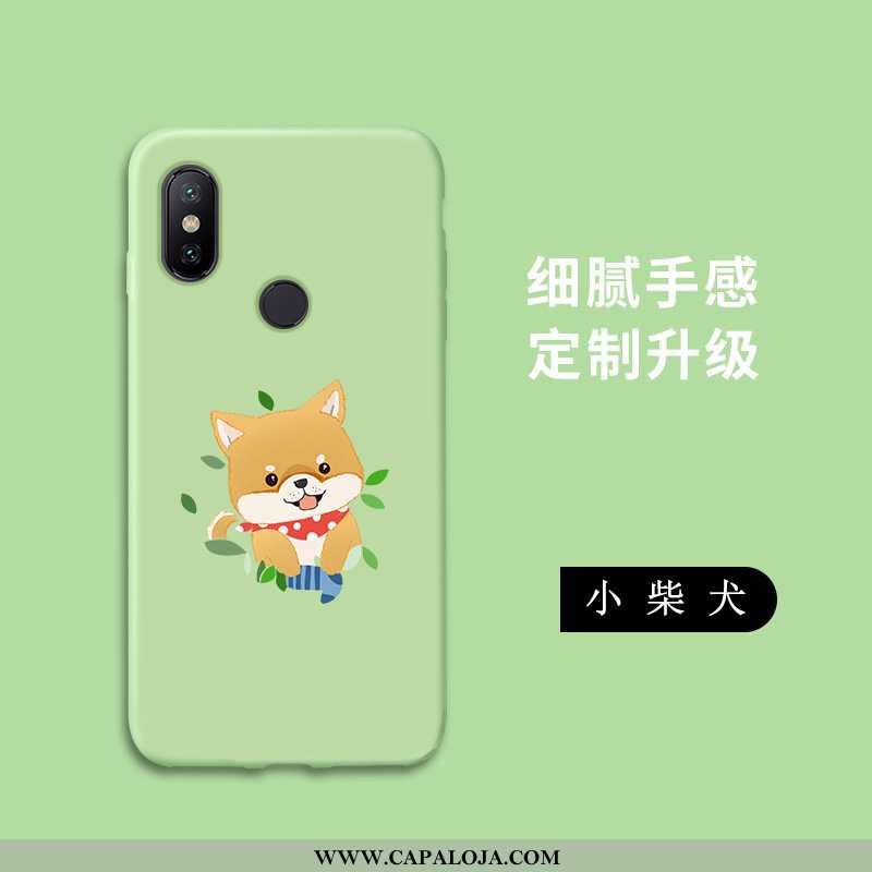 Capa Xiaomi Mi A2 Lite Soft Telemóvel Malha Personalizado Verde, Capas Xiaomi Mi A2 Lite Protetoras 