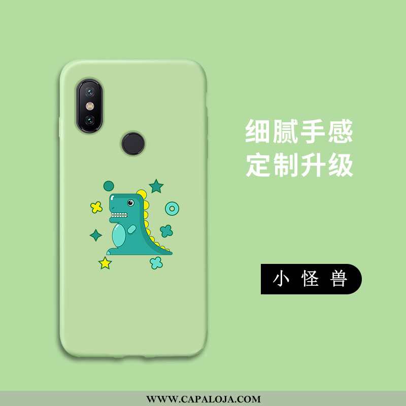 Capa Xiaomi Mi A2 Lite Soft Telemóvel Malha Personalizado Verde, Capas Xiaomi Mi A2 Lite Protetoras 