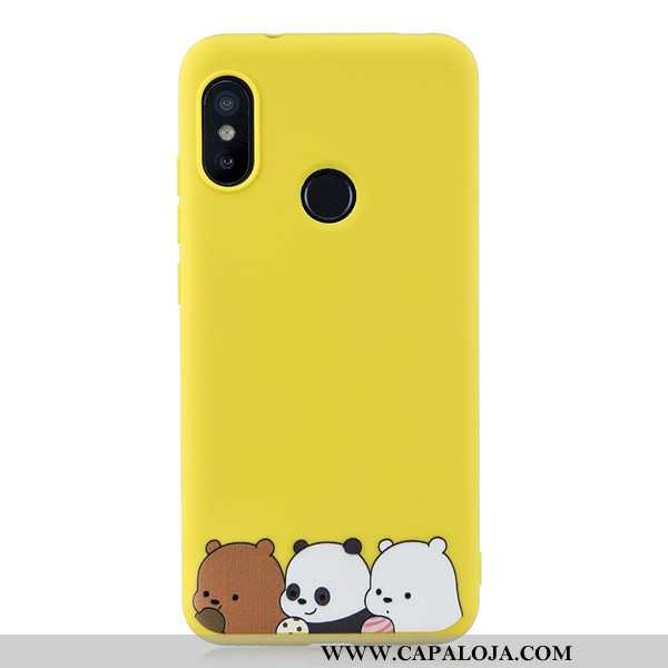 Capa Xiaomi Mi A2 Lite Tendencia Vermelha Azul Escuro Pequena, Capas Xiaomi Mi A2 Lite Fosco Baratas