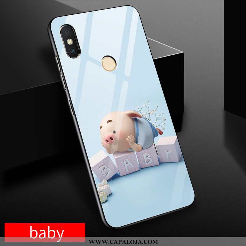 Capa Xiaomi Mi A2 Lite Vidro Telemóvel Desenho Animado Bonitos Azul, Capas Xiaomi Mi A2 Lite Estilos