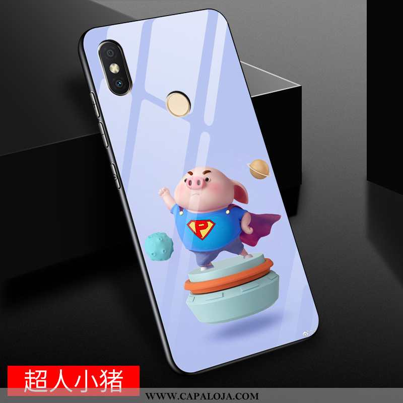 Capa Xiaomi Mi A2 Lite Vidro Telemóvel Desenho Animado Bonitos Azul, Capas Xiaomi Mi A2 Lite Estilos