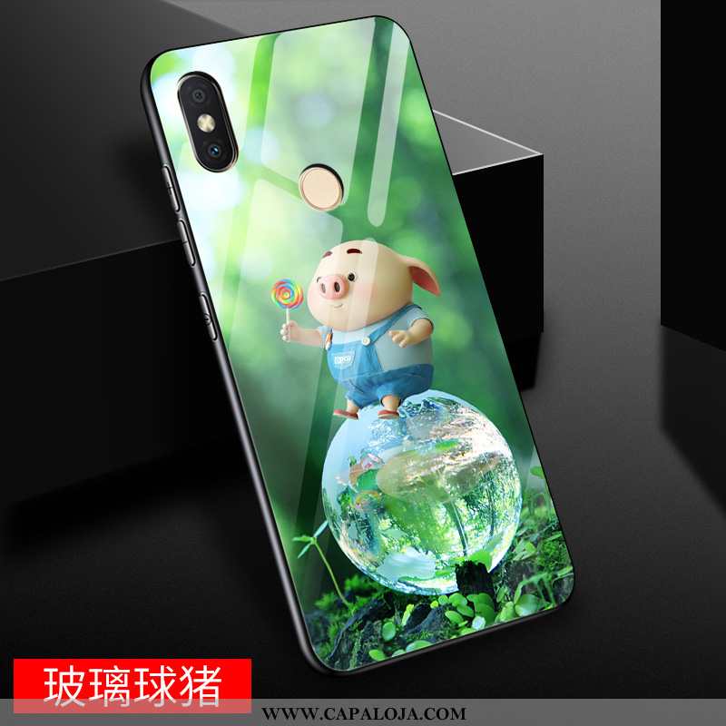 Capa Xiaomi Mi A2 Lite Vidro Telemóvel Desenho Animado Bonitos Azul, Capas Xiaomi Mi A2 Lite Estilos