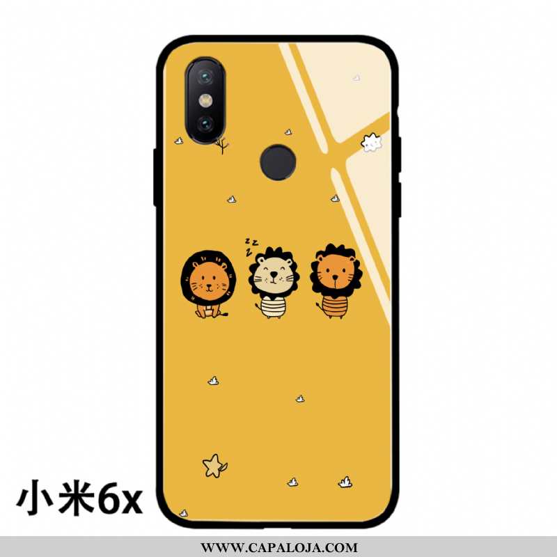 Capa Xiaomi Mi A2 Protetoras Masculino Telemóvel Simples Amarelo, Capas Xiaomi Mi A2 Silicone Barato