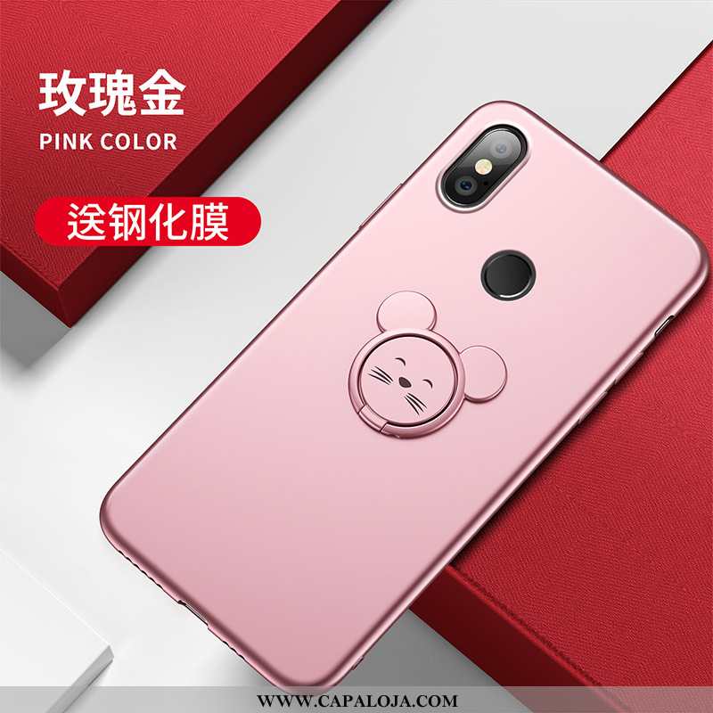 Capa Xiaomi Mi A2 Soft Criativas Simples Cases Rosa, Capas Xiaomi Mi A2 Protetoras Baratos