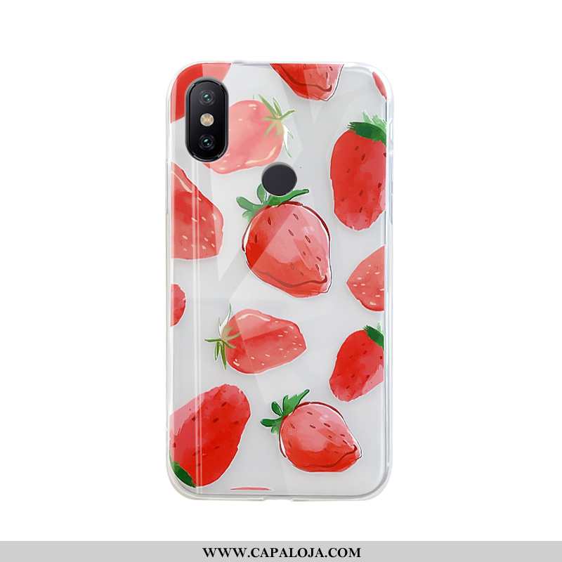 Capa Xiaomi Mi A2 Tendencia Telemóvel Cases Silicone Vermelho, Capas Xiaomi Mi A2 Protetoras Barato