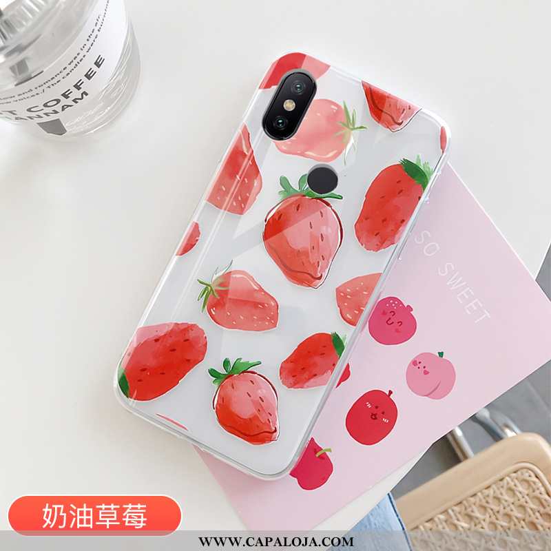 Capa Xiaomi Mi A2 Tendencia Telemóvel Cases Silicone Vermelho, Capas Xiaomi Mi A2 Protetoras Barato