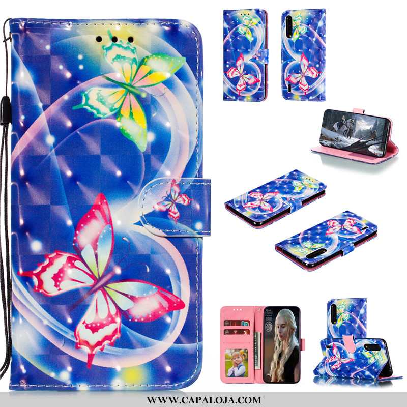 Capa Xiaomi Mi A3 Bonitos Completa Feminino Cases Azul, Capas Xiaomi Mi A3 Couro Promoção