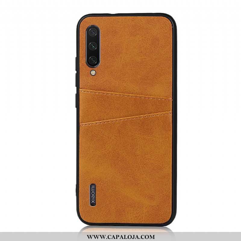 Capa Xiaomi Mi A3 Couro Business Antiqueda Telinha Preto, Capas Xiaomi Mi A3 Telemóvel Promoção