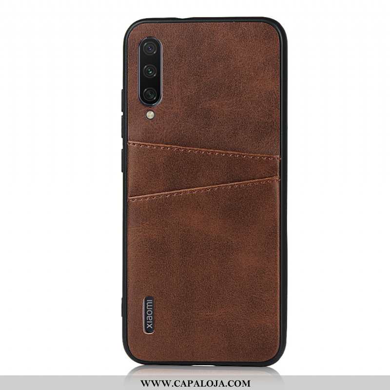 Capa Xiaomi Mi A3 Couro Business Antiqueda Telinha Preto, Capas Xiaomi Mi A3 Telemóvel Promoção