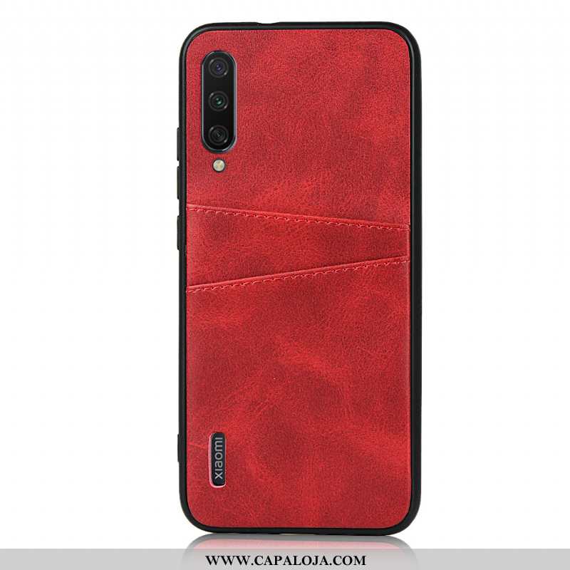 Capa Xiaomi Mi A3 Couro Business Antiqueda Telinha Preto, Capas Xiaomi Mi A3 Telemóvel Promoção