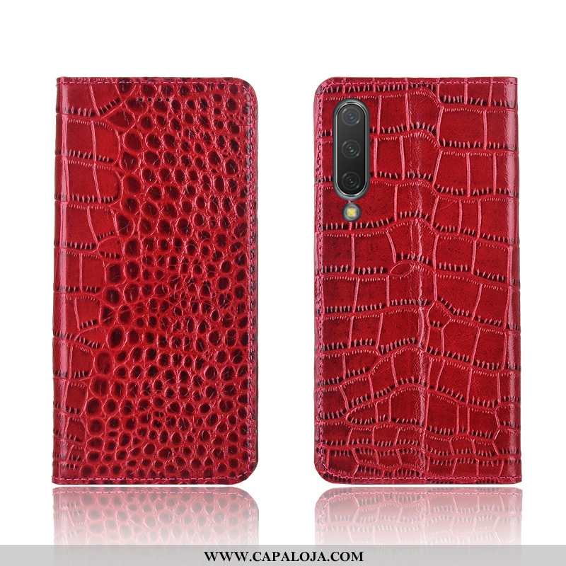 Capa Xiaomi Mi A3 Couro Feminino Crocs Protetoras Castanho, Capas Xiaomi Mi A3 Soft Baratos