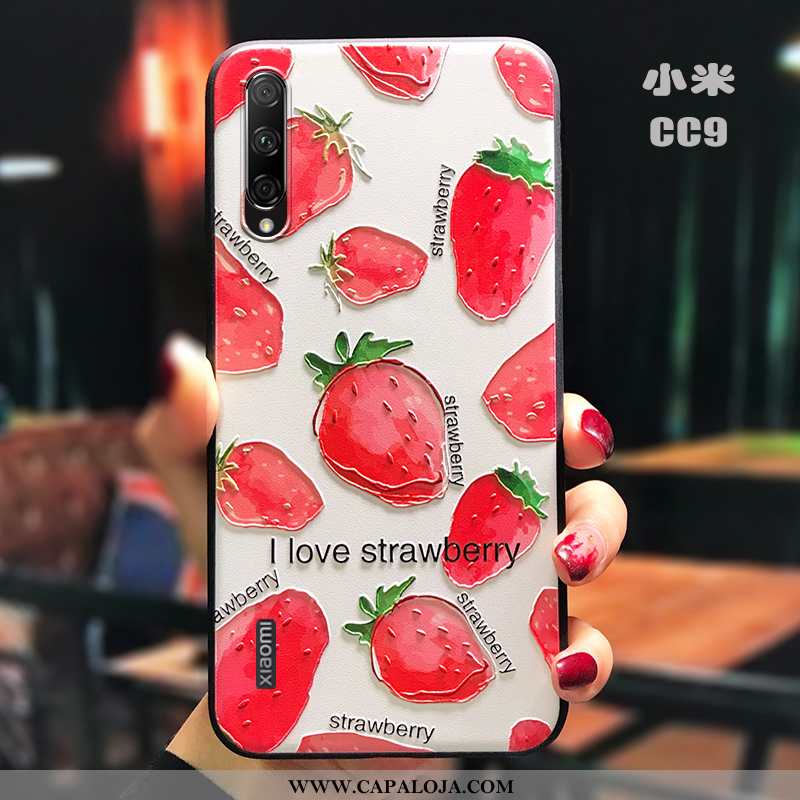 Capa Xiaomi Mi A3 Criativas Fosco Silicone Feminino Vermelho, Capas Xiaomi Mi A3 Slim Comprar