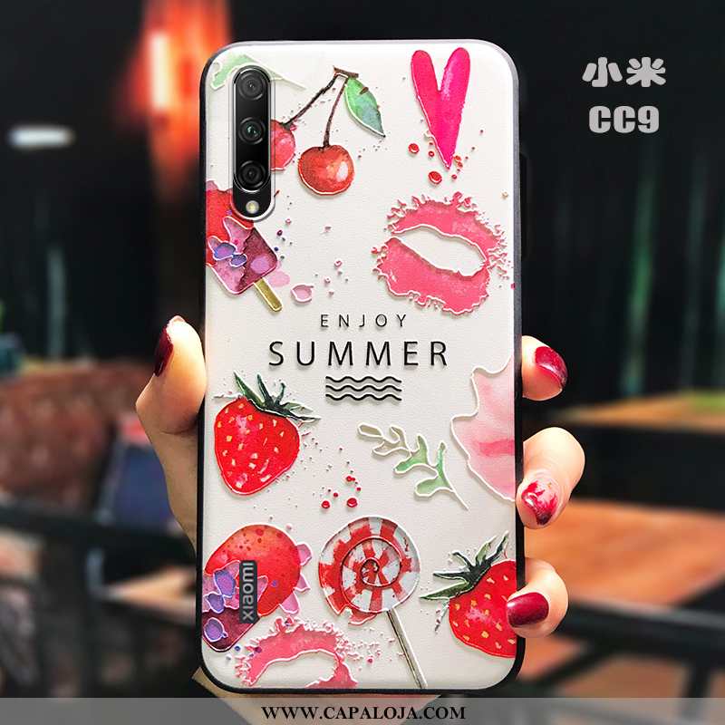 Capa Xiaomi Mi A3 Criativas Fosco Silicone Feminino Vermelho, Capas Xiaomi Mi A3 Slim Comprar