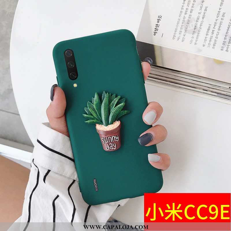 Capa Xiaomi Mi A3 Protetoras Fosco Soft Criativas Verde, Capas Xiaomi Mi A3 Silicone Baratas