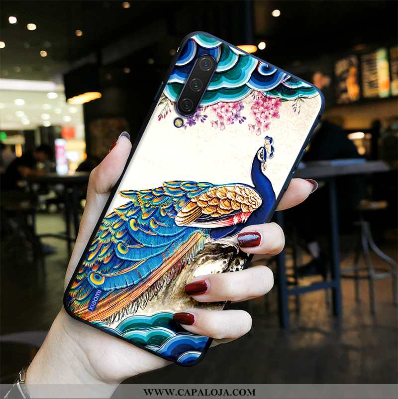 Capa Xiaomi Mi A3 Vintage Completa Azul Personalizado, Capas Xiaomi Mi A3 Tendencia Baratas