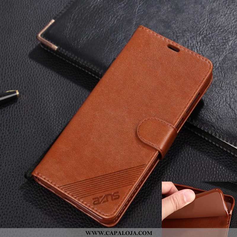 Capa Xiaomi Mi Max 3 Carteira Antiqueda Cover Capas Castanho, Xiaomi Mi Max 3 Protetoras Barato