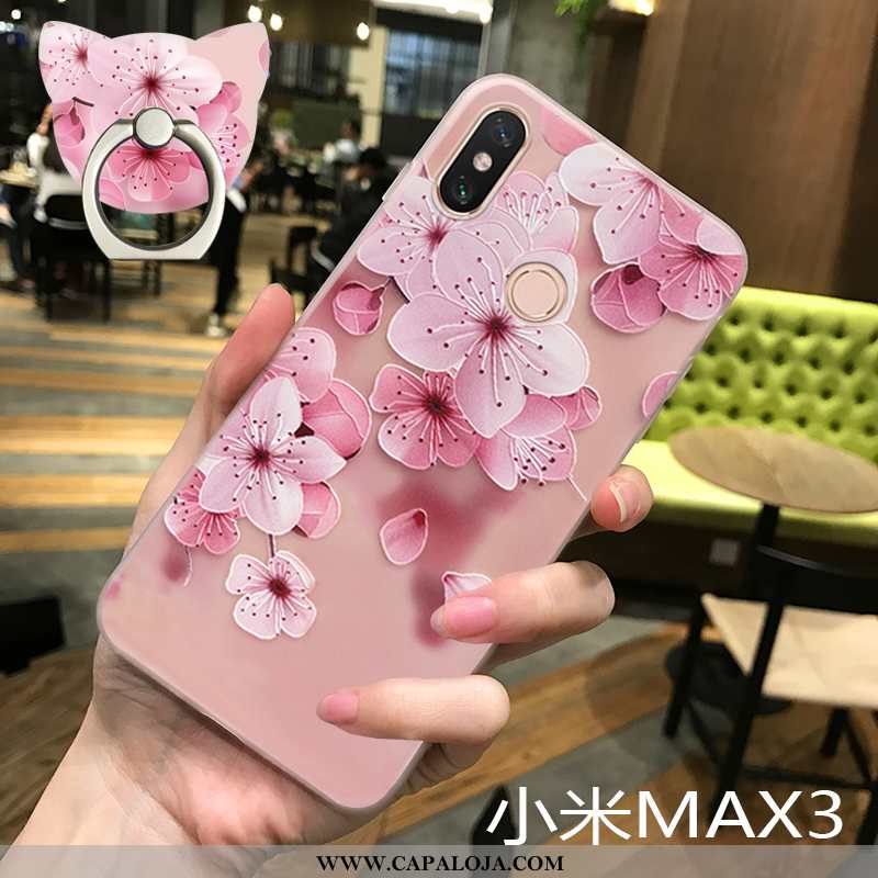 Capa Xiaomi Mi Max 3 Clara Vermelha Cases Rosa, Capas Xiaomi Mi Max 3 Fosco Barato