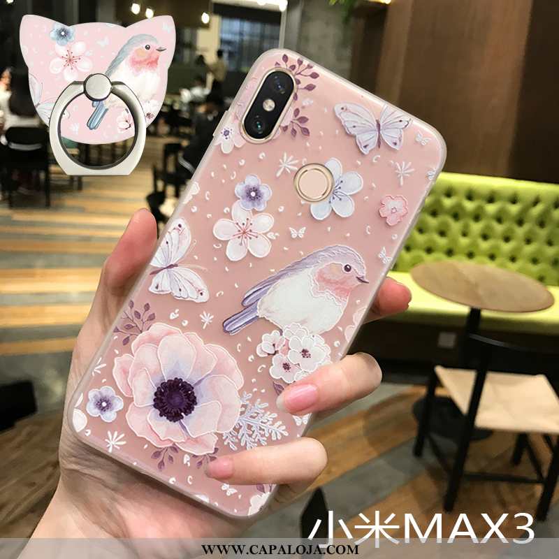 Capa Xiaomi Mi Max 3 Clara Vermelha Cases Rosa, Capas Xiaomi Mi Max 3 Fosco Barato