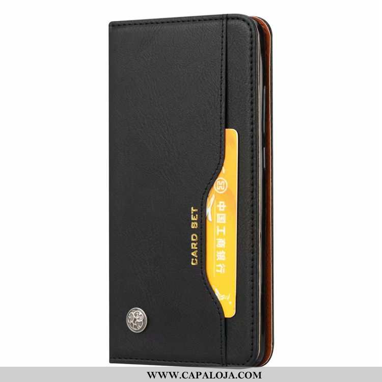 Capa Xiaomi Mi Max 3 Couro Completa Cover Pequena Preto, Capas Xiaomi Mi Max 3 Fivela Barato