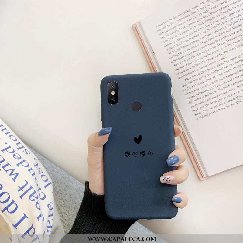 Capa Xiaomi Mi Max 3 Fosco Telemóvel Cases Casal Azul Escuro, Capas Xiaomi Mi Max 3 Criativas Barato