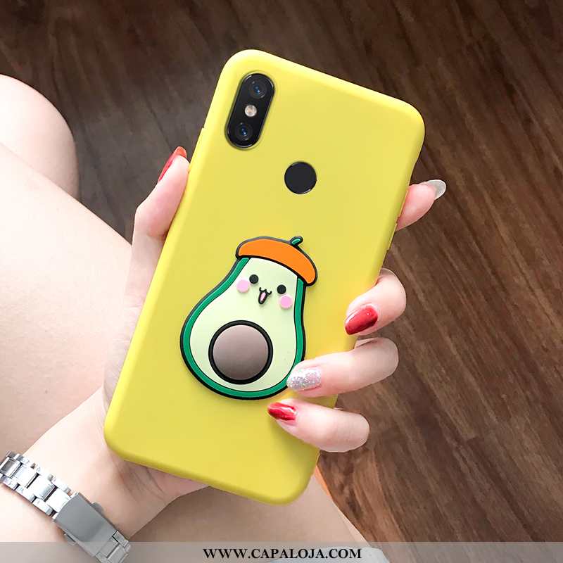 Capa Xiaomi Mi Max 3 Protetoras Antiqueda Telinha Fofas Amarelo, Capas Xiaomi Mi Max 3 Silicone Comp